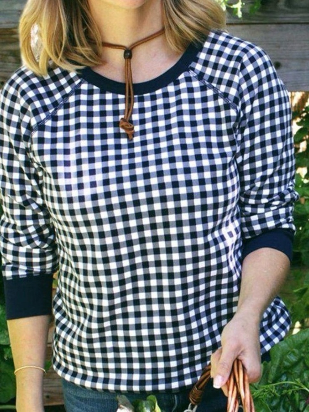 Draper James Classic Black & White Gingham Pullover Top and Matching Shorts